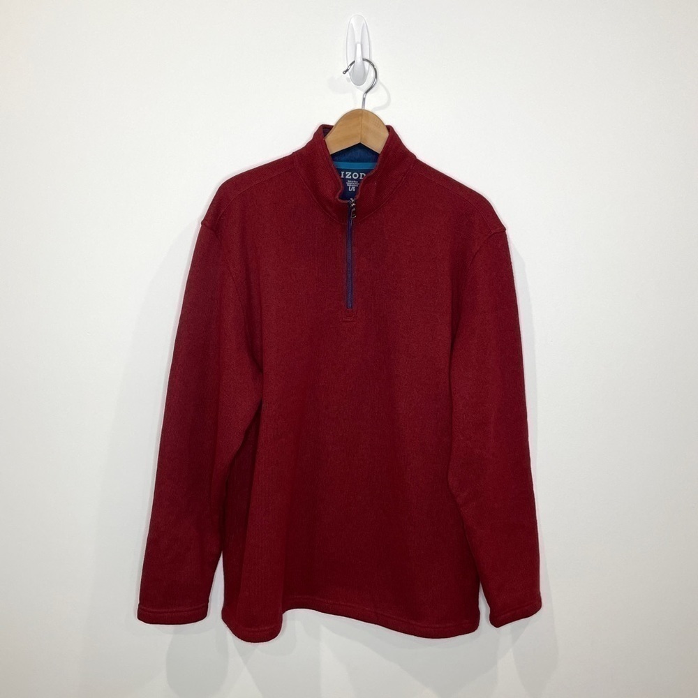 Izod Red 3/4 Zip Sweater